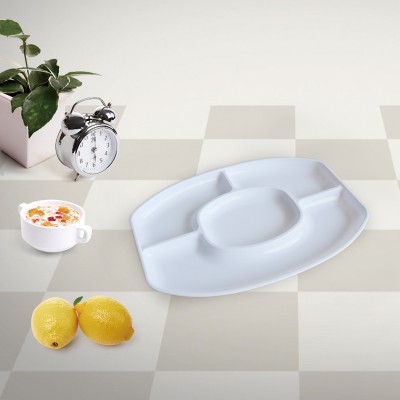 Wholesale high quality plastic divided snack serving dish plate