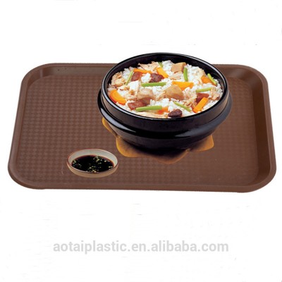 Non-slip Rectangle Plastic Buffet Fast Food Serving Trays