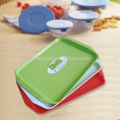 Food Grade Plastic Rectangular Serving Tray For BBQ Or School Party Or Restaurant