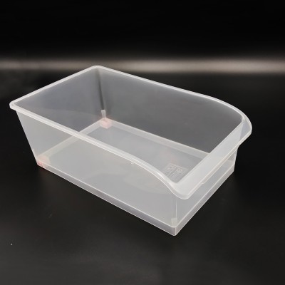 PP Plastic Useful rectangular Refrigerator Container Storage box Freezer Drawer Organizer Bin wit mini wheels